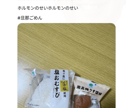 【悲報】夫「梅おにぎりが食べたい？任せろ！」　買ってきたものがこちら