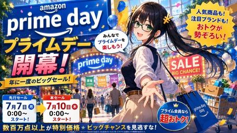 Amazonプライムデー先行セールスタート！1年に一度の超お得なお祭り開催！