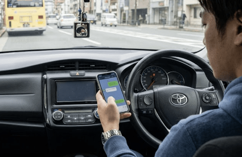 ながらスマホ運転、自動検知装置の搭載を義務化へ。31年9月から全新型車に適用