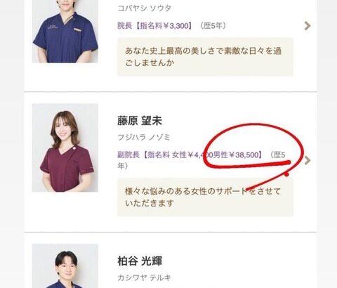 【悲報】診療所勤務女さん、男性だけ「法外レベルの指名料」を取って炎上ｗｗｗｗｗ