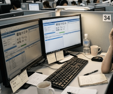 【悲報】ワイ元生活保護、コールセンターで勤務一年半でリーダー昇格して無事鬱に