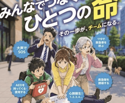 【画像】消防庁が配布しているAI生成ぽい救急ポスター、意外と悪くないと話題に