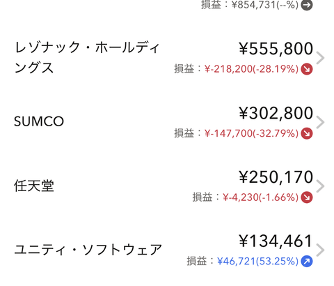 【画像あり】ワイ、レバナスで失敗、ビットコインで失敗、半導体に全て賭けた結果ｗｗｗｗｗ