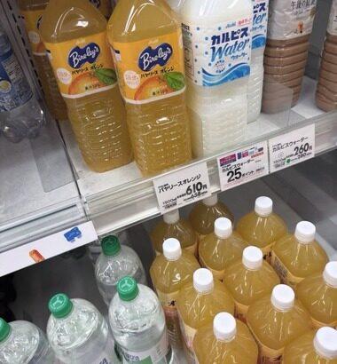 【悲報】バヤリースオレンジの値段、限界突破