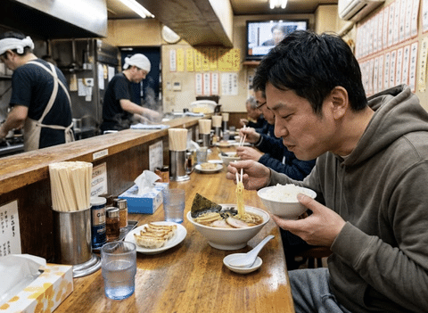 【悲報】ぼく、ラーメンとライスを一緒に食べる人が許せない