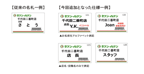 【悲報】セブンイレブン、店員の名前隠しを推奨