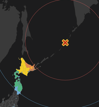 【緊急地震速報】千島列島でM9.9･最大震度7の地震