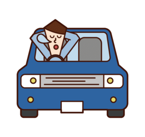 今24時間のスーパーの駐車場で仮眠してたら